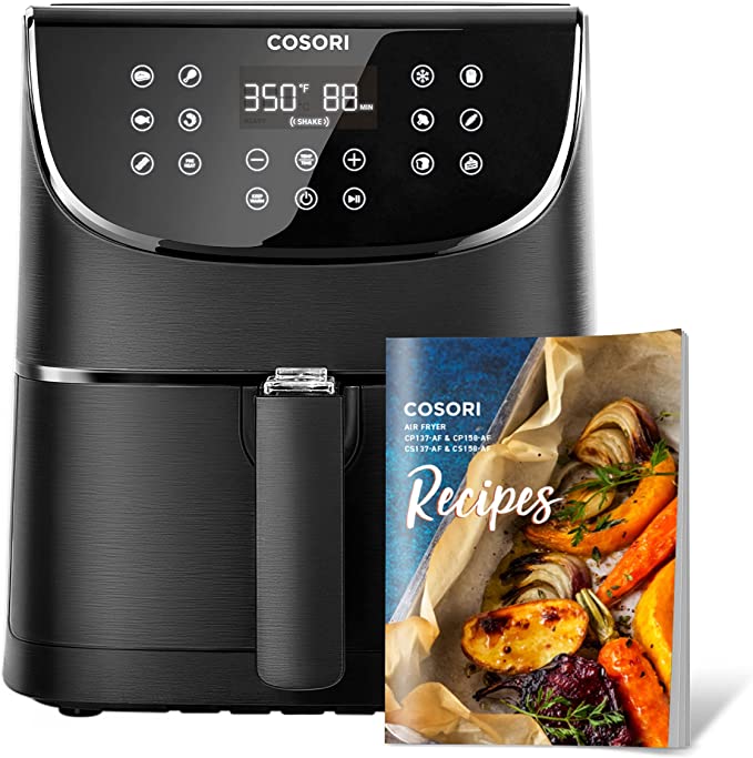 COSORI Air Fryer Max XL(100 Recipes) Electric Hot Oven Oilless Cooker LED  Touch Screen with 13 Cooking Functions,Preheat and Shake Reminder, Nonstick  Basket, 5.8 QT, DIGITAL-Creamy White 